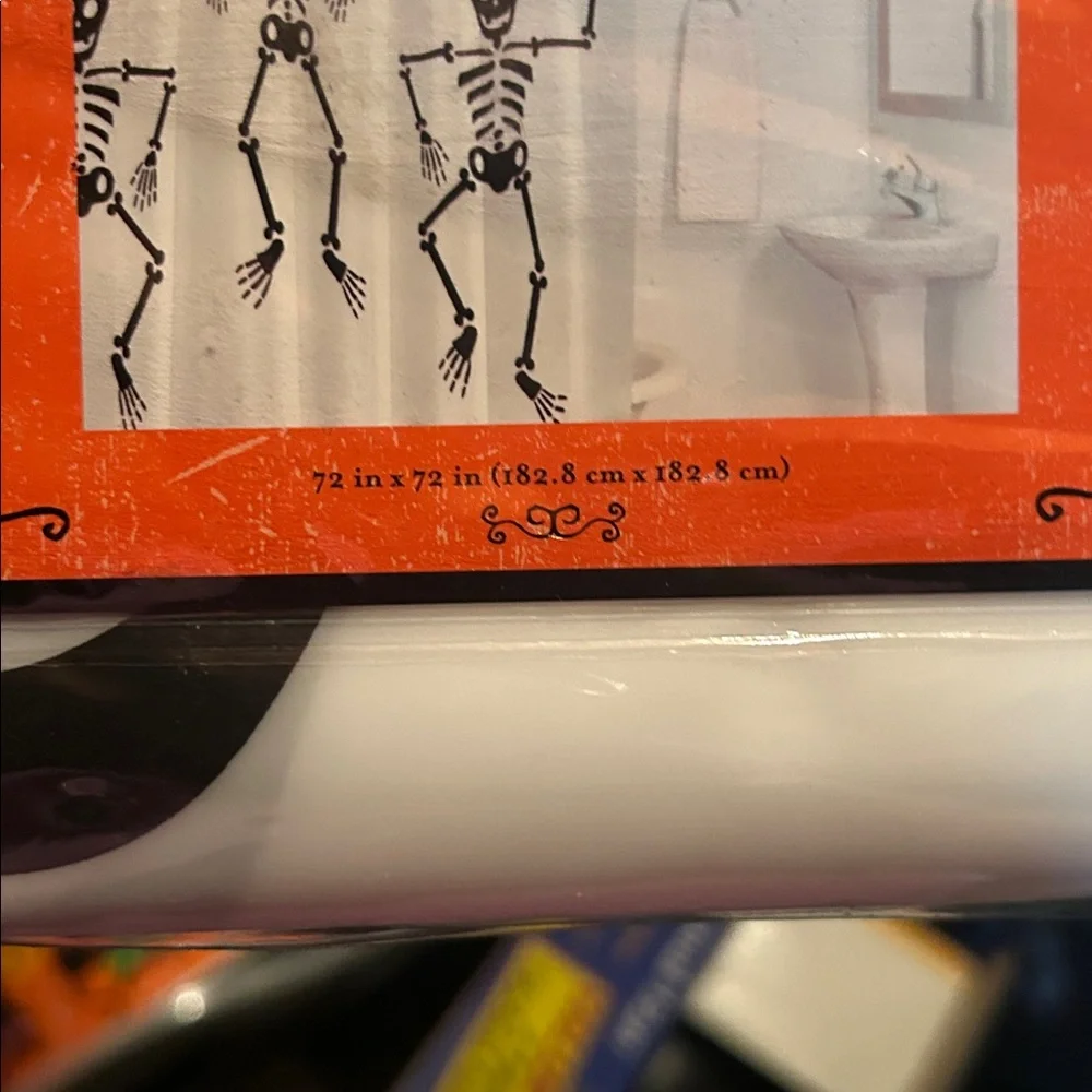 Target Skeleton Shower Curtain - Black and White